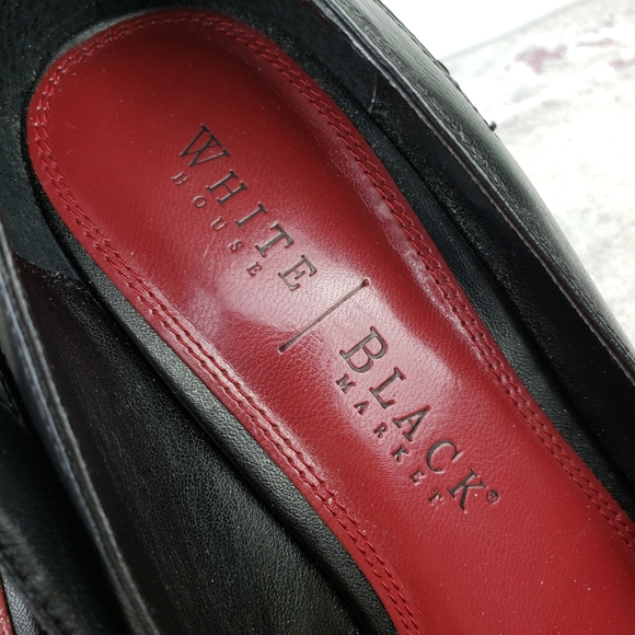 💙 2/$29! Mix & Match! WHBM heels, SO UNIQUE & ATTRACTIVE!Leather Pump, Peep Toe! - Picture 7 of 11